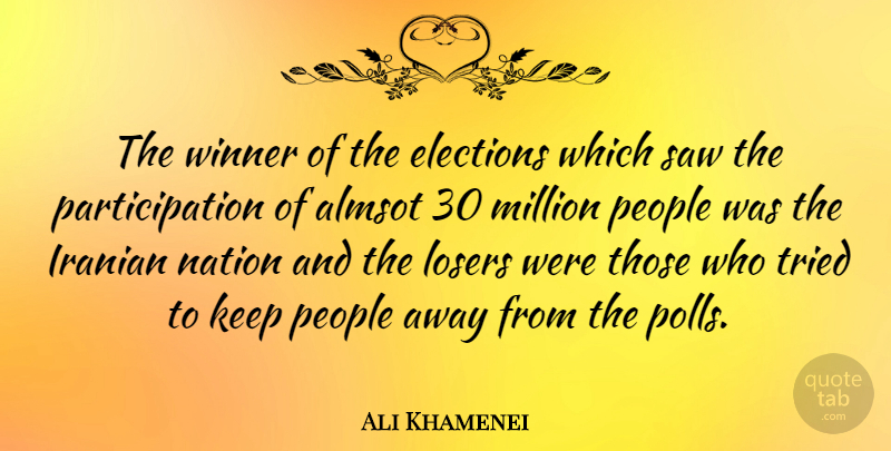 Ali Khamenei Quote About People, Rehabilitation, Saws: The Winner Of The Elections...