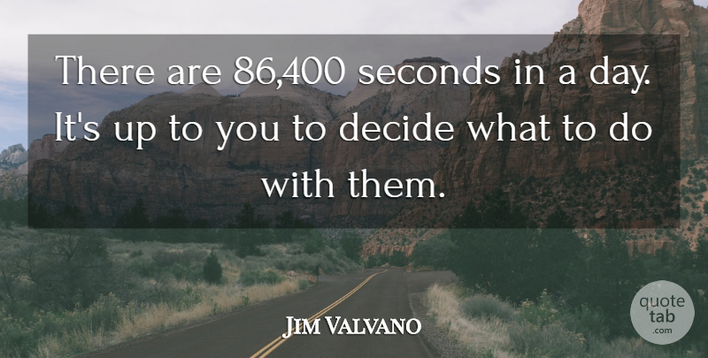 Jim Valvano Quote About Basketball, Up To You, Basketball Coach: There Are 86400 Seconds In...