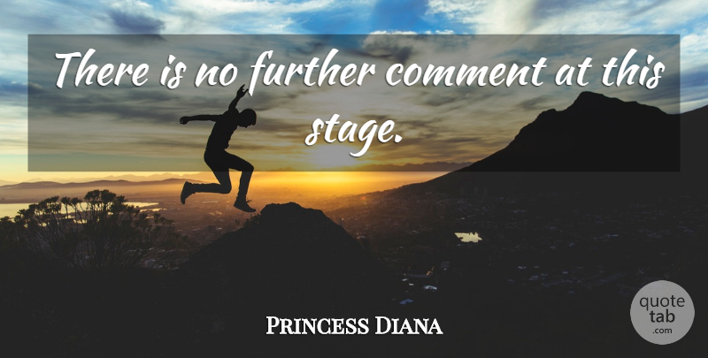 Princess Diana Quote About Comment, Further: There Is No Further Comment...