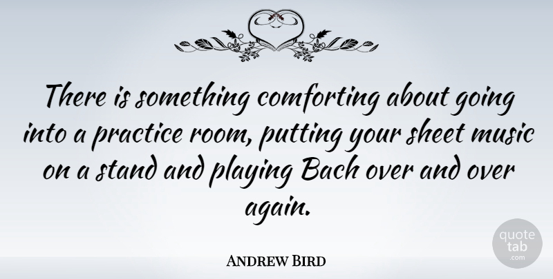 Andrew Bird Quote About Practice, Comforting, Rooms: There Is Something Comforting About...