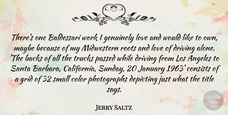 Jerry Saltz Quote About Sunday, Santa Barbara, Color: Theres One Baldessari Work I...