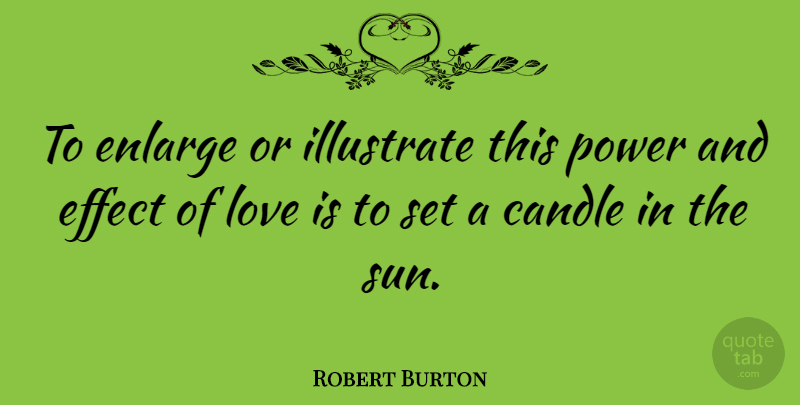 Robert Burton Quote About Love, Passion, Power: To Enlarge Or Illustrate This...