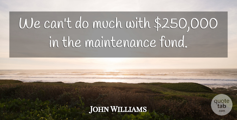 John Williams Quote About undefined: We Cant Do Much With...