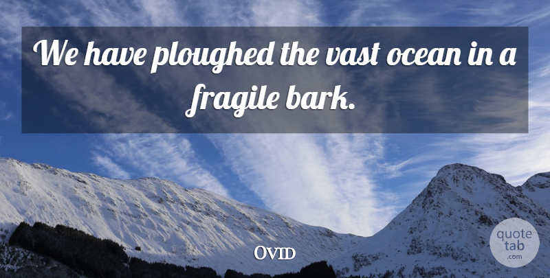 Ovid Quote About Ocean, Sea, Ships: We Have Ploughed The Vast...