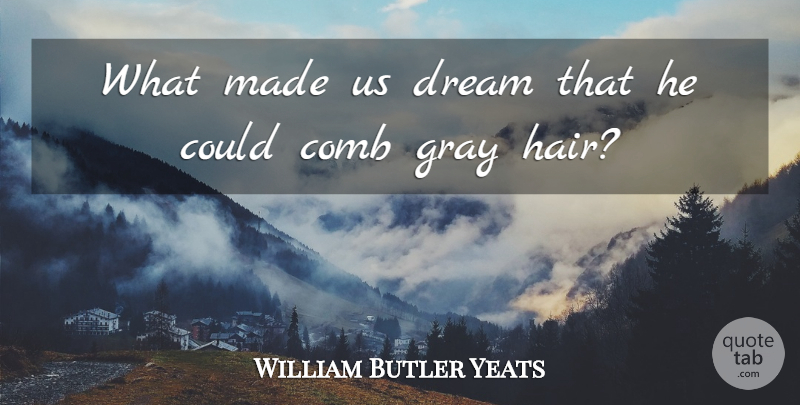 William Butler Yeats Quote About Dream, Hair, Made: What Made Us Dream That...