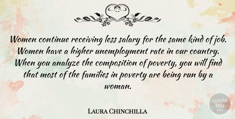 Laura Chinchilla Quote About Running, Country, Jobs: Women Continue Receiving Less Salary...