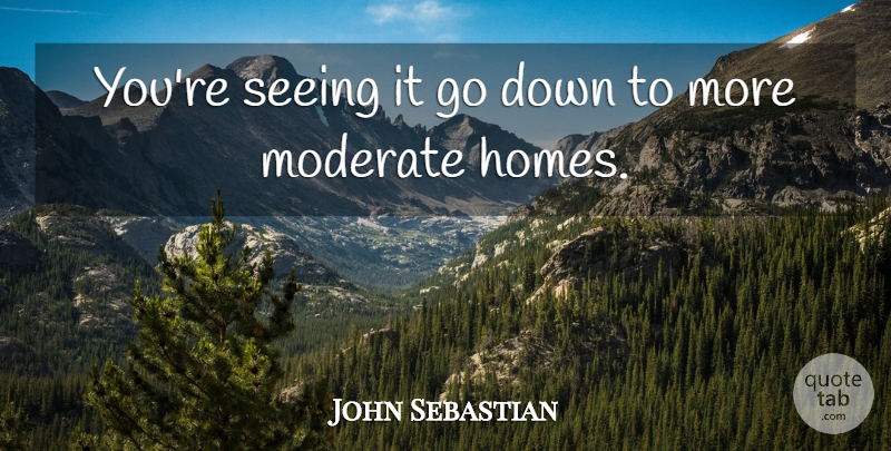 John Sebastian Quote About Moderate, Seeing: Youre Seeing It Go Down...