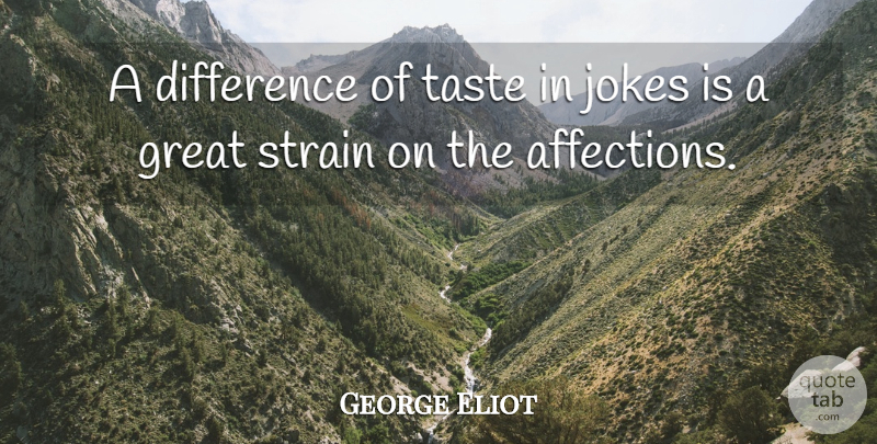 George Eliot Quote About Funny, Women, Humor: A Difference Of Taste In...