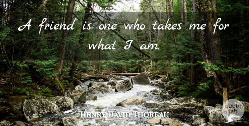 Henry David Thoreau Quote About Friend, Takes: A Friend Is One Who...