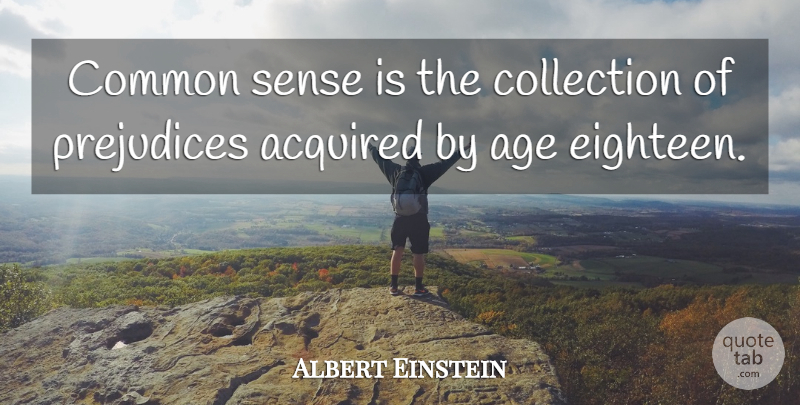 Albert Einstein Quote About Inspirational, Funny, Leadership: Common Sense Is The Collection...