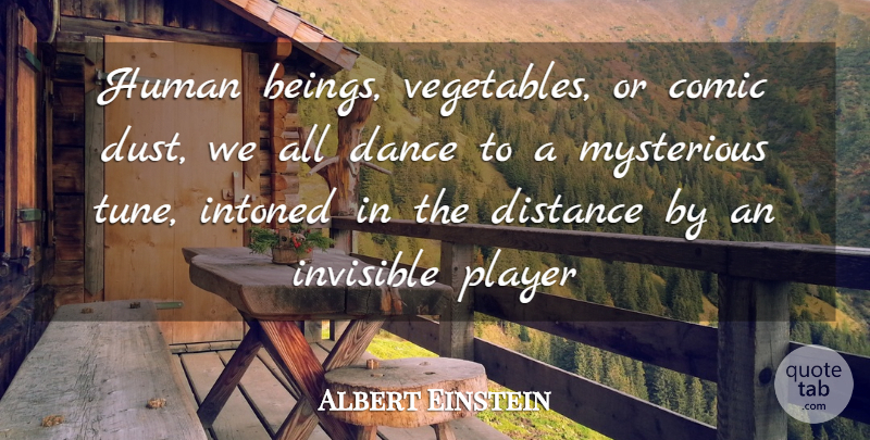 Albert Einstein Quote About Comic, Dance, Distance, Einstein, Human: Human Beings Vegetables Or Comic...