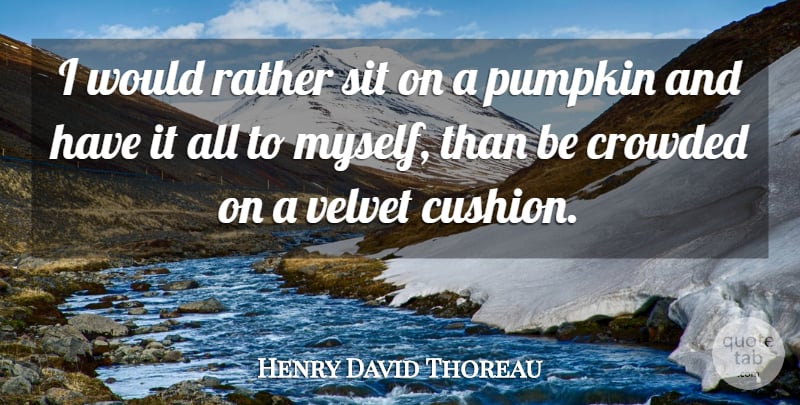 Henry David Thoreau Quote About Lonely, Halloween, Fall: I Would Rather Sit On...