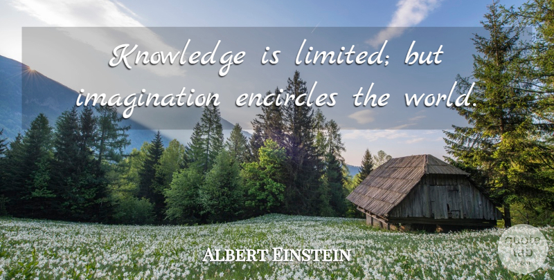 Albert Einstein Quote About Imagination, Knowledge: Knowledge Is Limited But Imagination...