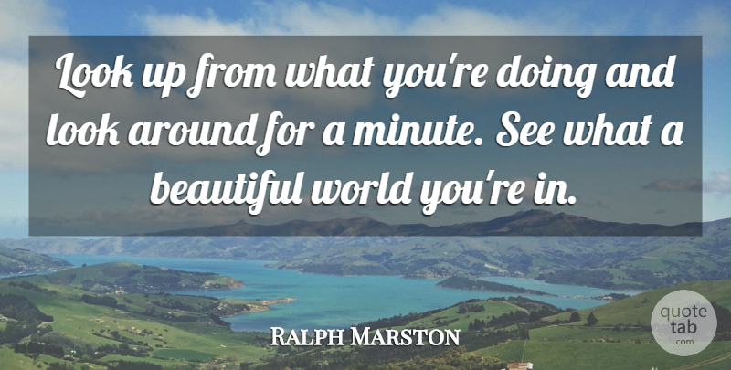 Ralph Marston Quote About undefined: Look Up From What Youre...