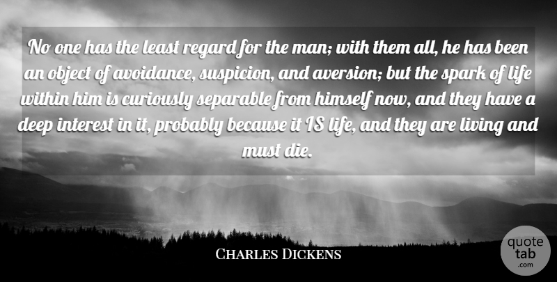 Charles Dickens Quote About Men, Words Of Wisdom, Aversion: No One Has The Least...