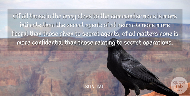 Sun Tzu Quote About War, Army, Secret: Of All Those In The...