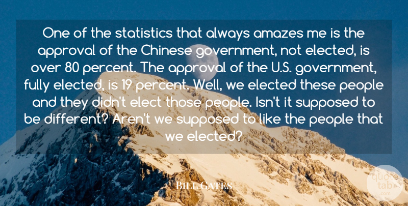 Bill Gates Quote About Government, People, Chinese: One Of The Statistics That...