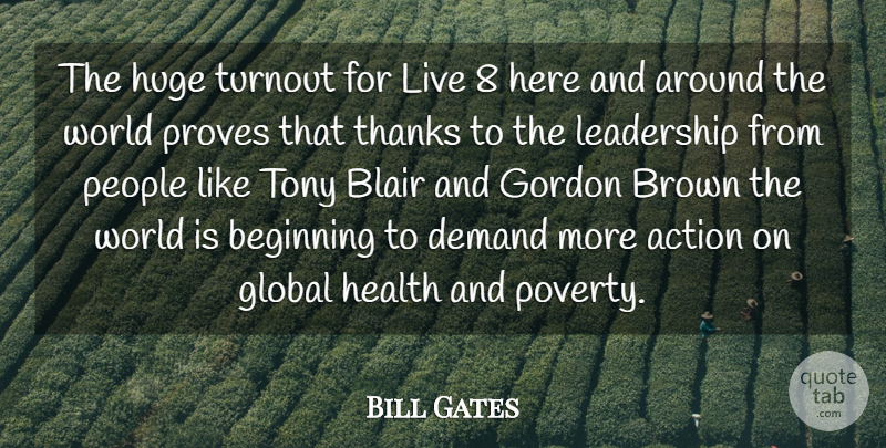 Bill Gates Quote About People, World, Demand: The Huge Turnout For Live...