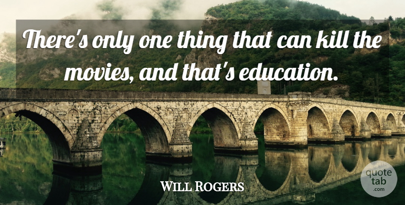 Will Rogers Quote About Education, Gambling, Film: Theres Only One Thing That...