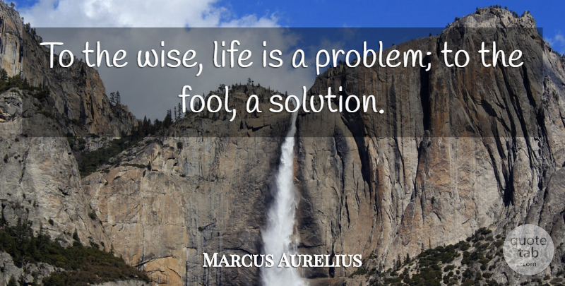 Marcus Aurelius Quote About Wise, Philosophical, Math: To The Wise Life Is...