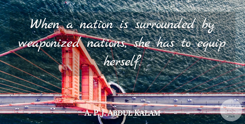 Abdul Kalam Quote About Nations: When A Nation Is Surrounded...