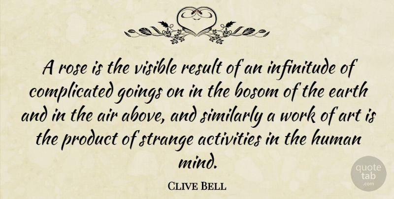 Clive Bell Quote About Art, Air, Rose: A Rose Is The Visible...