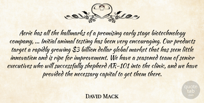David Mack Quote About Animal, Billion, Capital, Dollar, Early: Aerie Has All The Hallmarks...