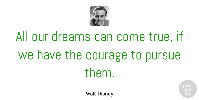 Walt Disney Quote About Inspirational, Life, Motivational: All Our Dreams Can Come...