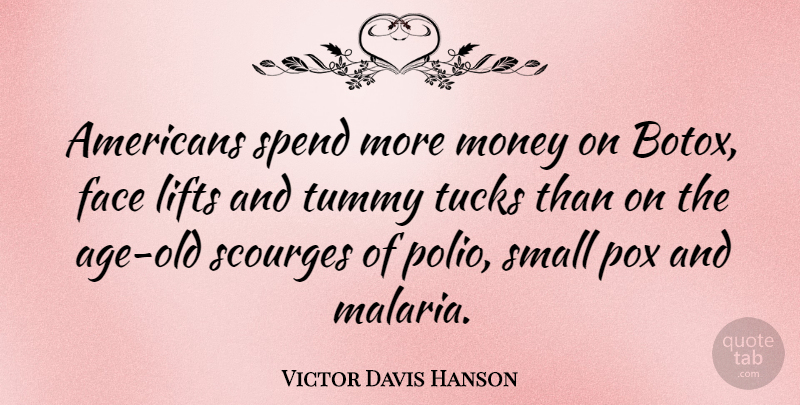 Victor Davis Hanson Quote About Age, Botox, Pox: Americans Spend More Money On...