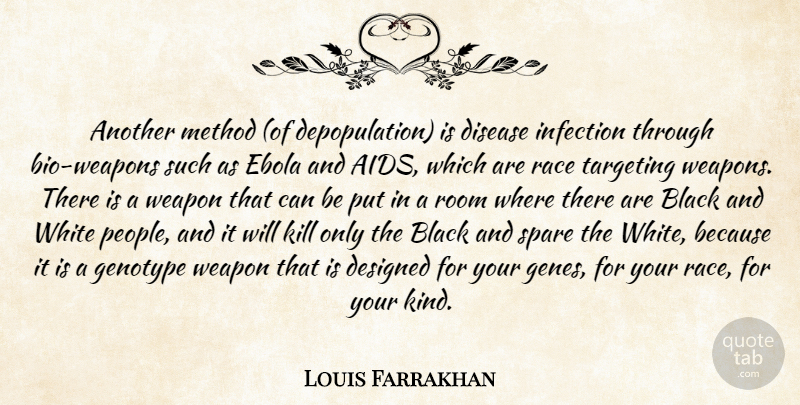 Louis Farrakhan Quote About Black And White, Race, Ebola: Another Method Of Depopulation Is...
