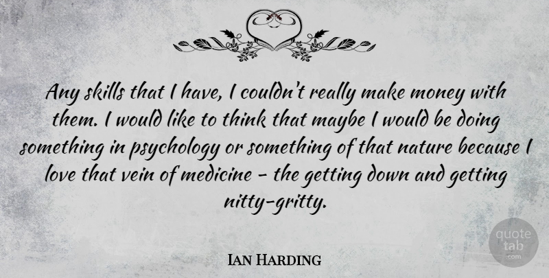 Ian Harding Quote About Love, Maybe, Medicine, Money, Nature: Any Skills That I Have...