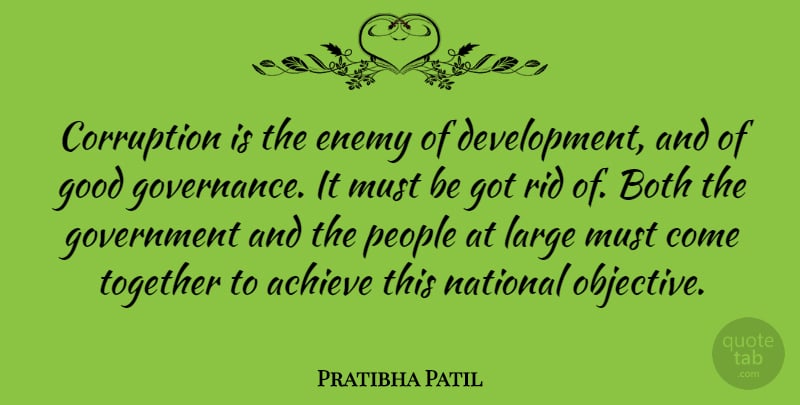 Pratibha Patil Quote About Government, People, Enemy: Corruption Is The Enemy Of...