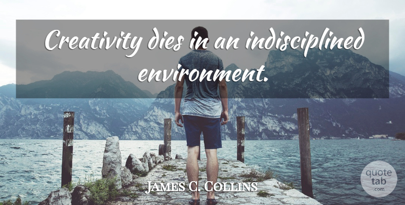 James C. Collins Quote About Creativity, Environment, Dies: Creativity Dies In An Indisciplined...