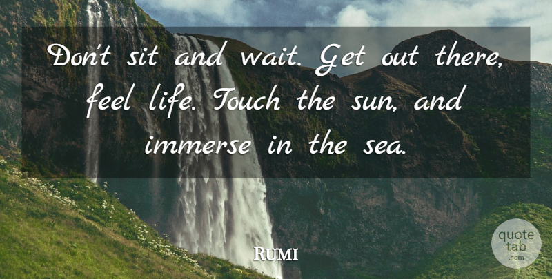 Rumi Quote About Sea, Waiting, Sun: Dont Sit And Wait Get...