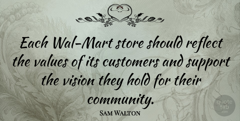 Sam Walton Quote About Business, Educational, Commitment: Each Wal Mart Store Should...