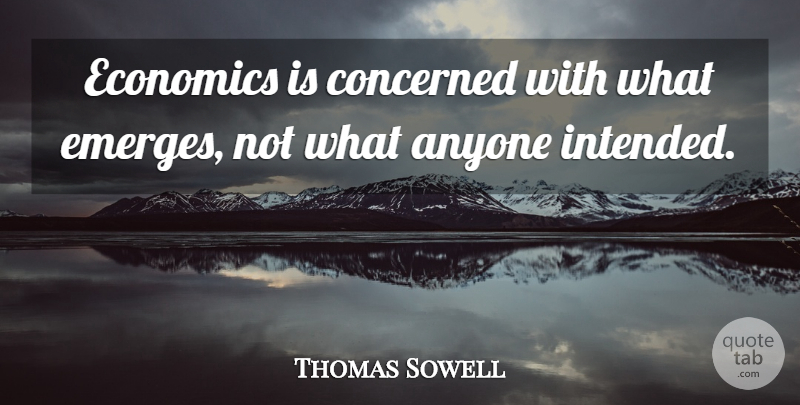 Thomas Sowell Quote About Economics, Concerned: Economics Is Concerned With What...
