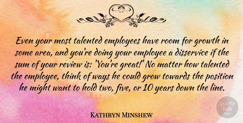 Kathryn Minshew Quote About Thinking, Years, Two: Even Your Most Talented Employees...