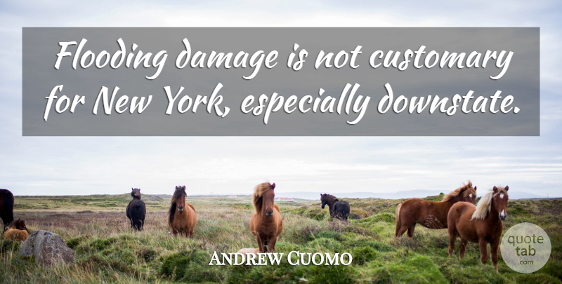 Andrew Cuomo Quote About New York, Damage, Flooding: Flooding Damage Is Not Customary...