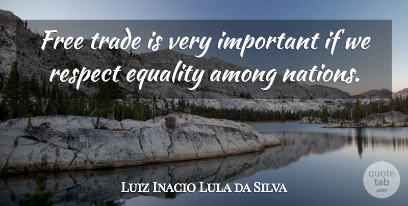 Luiz Inacio Lula da Silva Quote About Important, Trade, Nations: Free Trade Is Very Important...