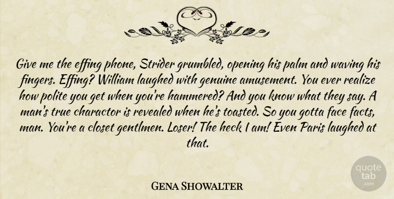Gena Showalter Quote About Men, Paris, Phones: Give Me The Effing Phone...