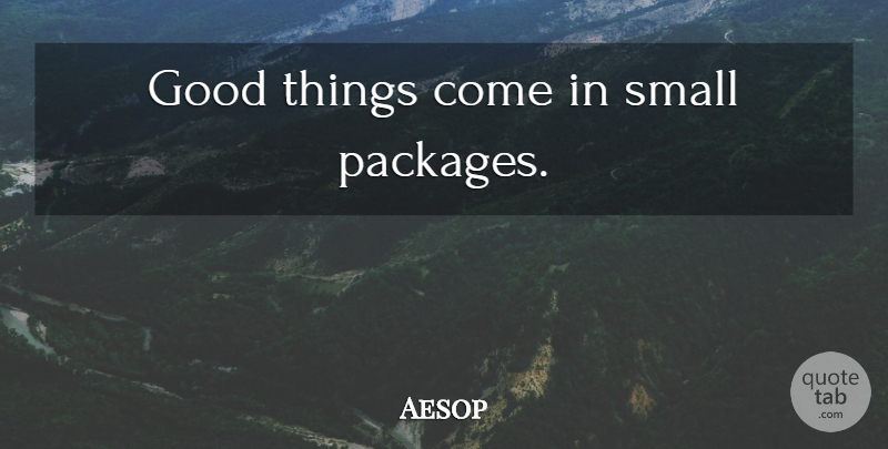 Aesop Quote About Humility, Nsa, Good Things: Good Things Come In Small...