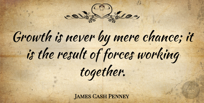 James Cash Penney Quote About Business, Organization, Growth: Growth Is Never By Mere...