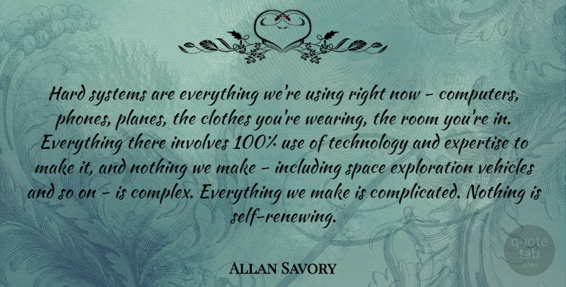 Allan Savory Quote About Clothes, Computers, Expertise, Hard, Including: Hard Systems Are Everything Were...