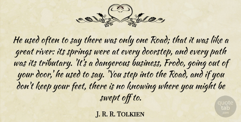 J. R. R. Tolkien Quote About Spring, Doors, Rivers: He Used Often To Say...