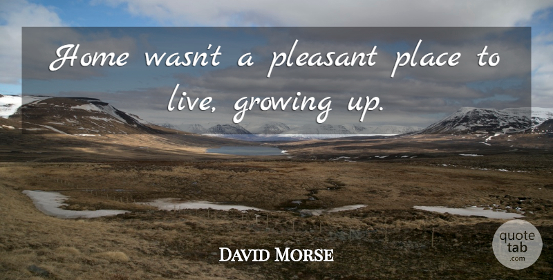 David Morse Quote About Growing, Home, Pleasant: Home Wasnt A Pleasant Place...