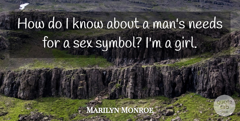Marilyn Monroe Quote About Inspiring, Girl, Sex: How Do I Know About...
