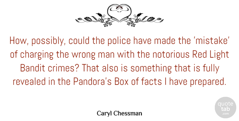 Caryl Chessman Quote About American Celebrity, Bandit, Box, Facts, Fully: How Possibly Could The Police...