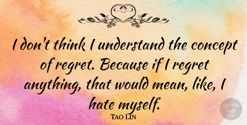 Tao Lin Quote About Concept, Understand: I Dont Think I Understand...