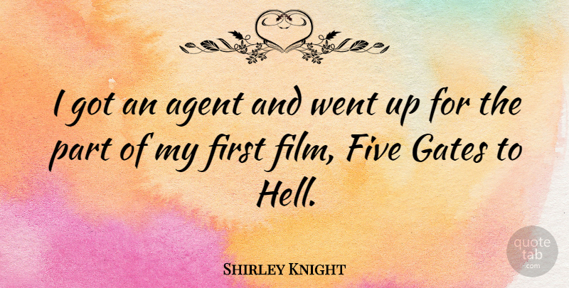 Shirley Knight Quote About Agents, Firsts, Film: I Got An Agent And...