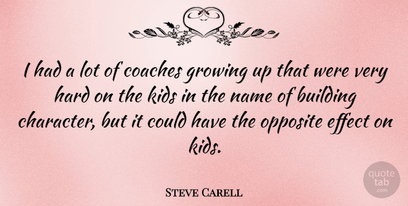Steve Carell Quote About Growing Up, Character, Kids: I Had A Lot Of...